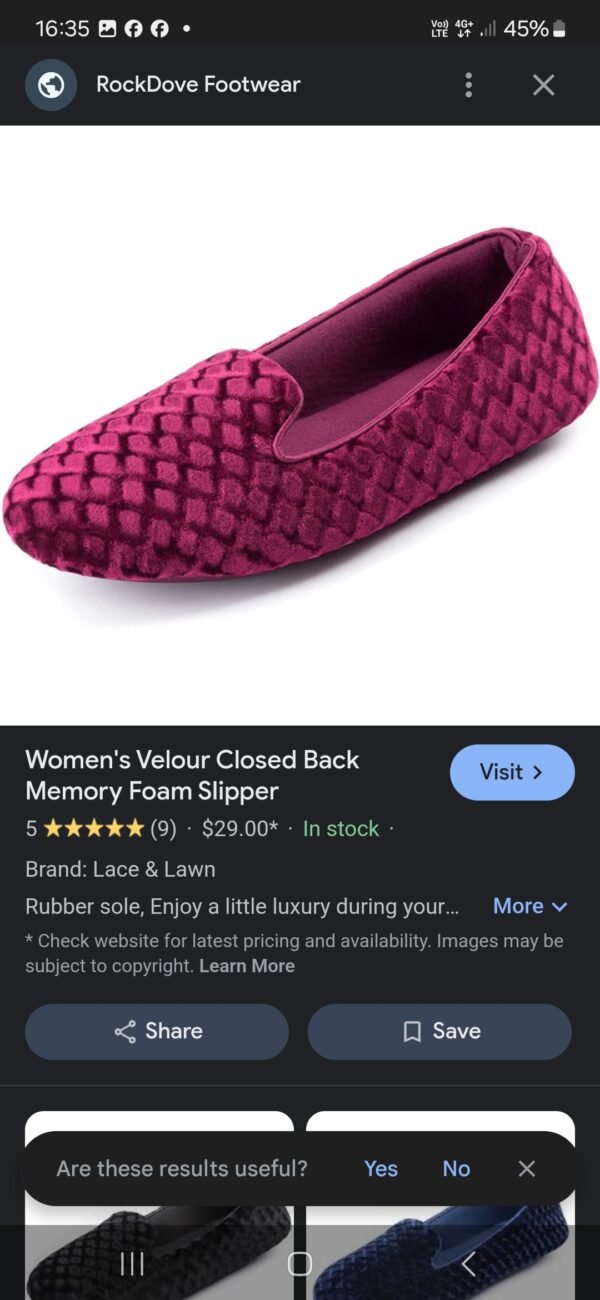 rock dove-memory foam slipper - Image 2